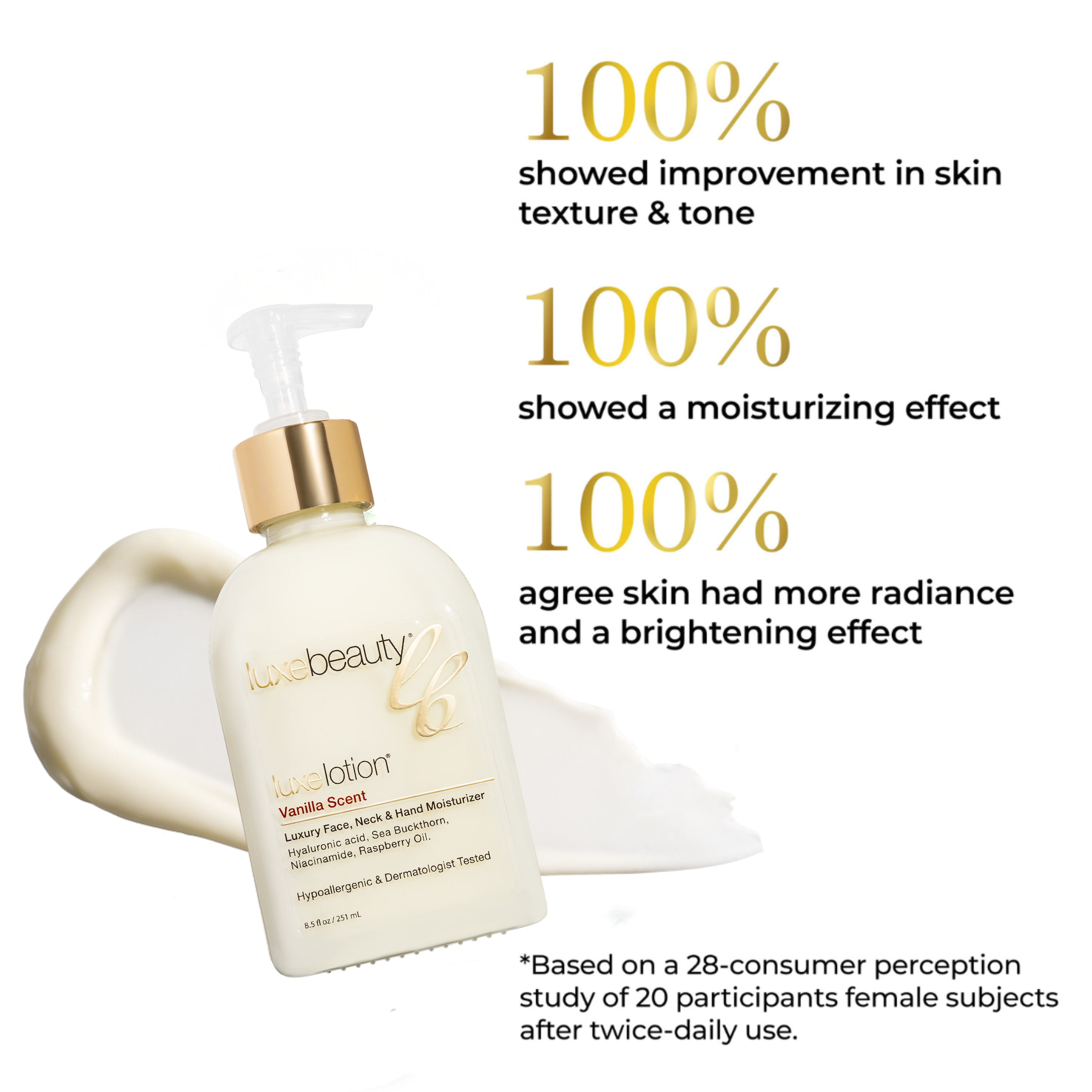 Face, Neck & Hand Moisturizer - Vanilla Scent