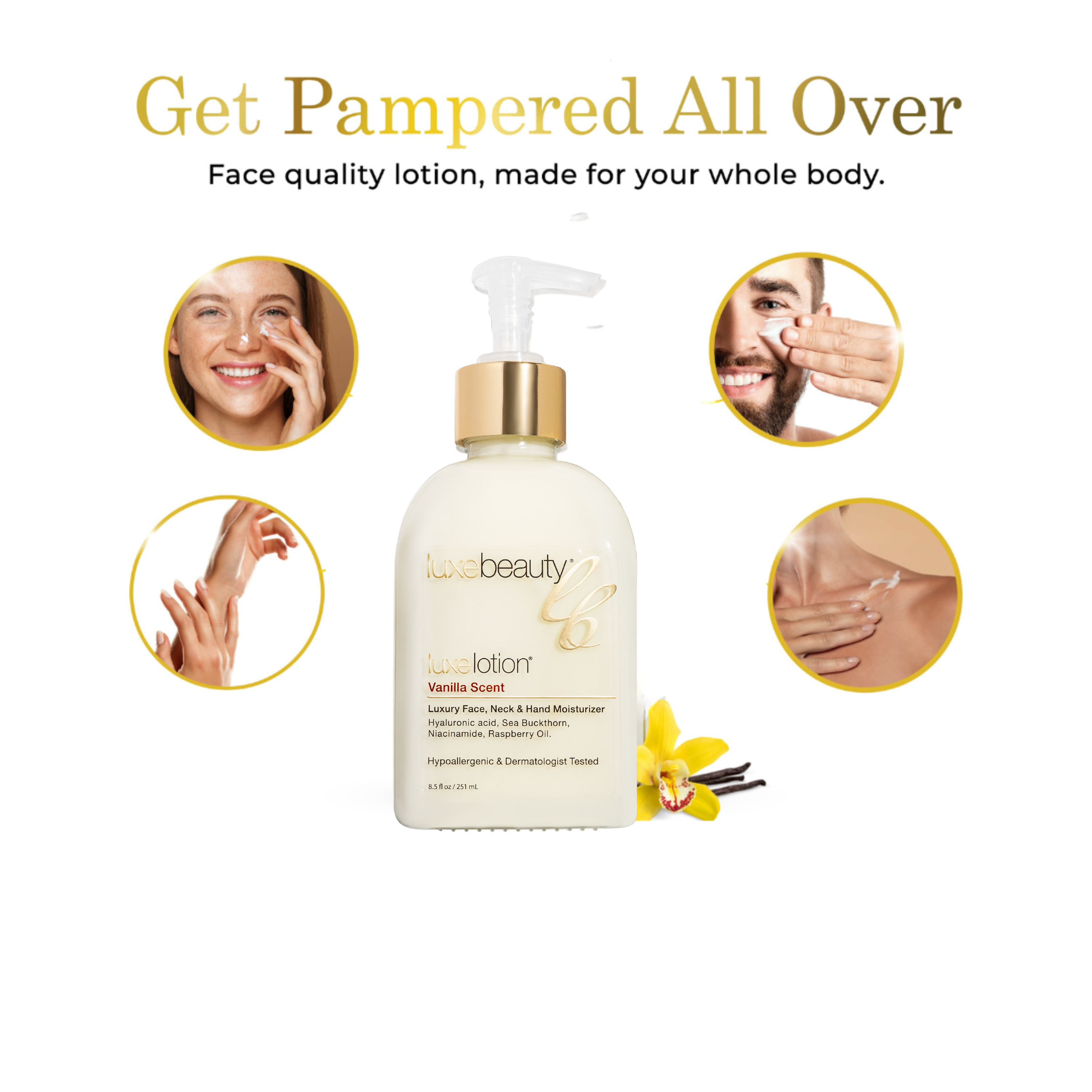 Face, Neck & Hand Moisturizer - Vanilla Scent