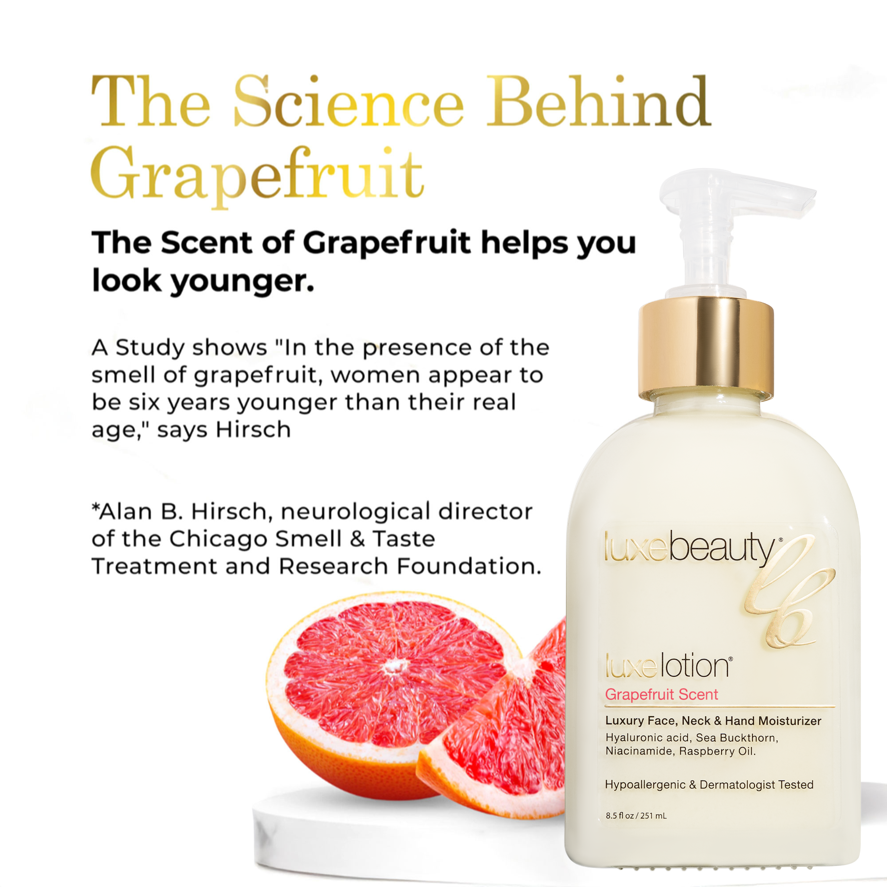 Face, Neck & Hand Moisturizer - Grapefruit Scent