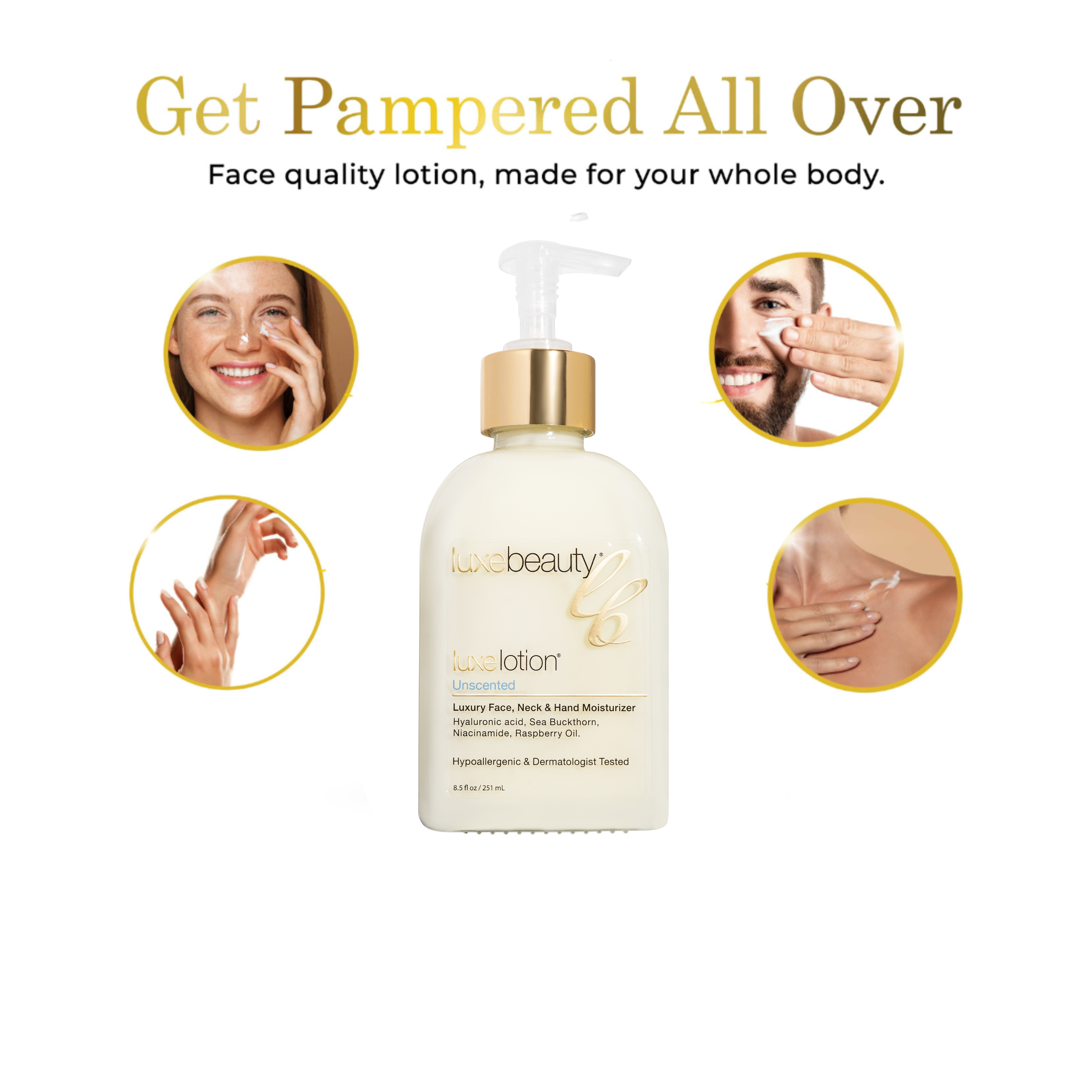 Face, Neck & Hand Moisturizer - 8.5 oz Unscented